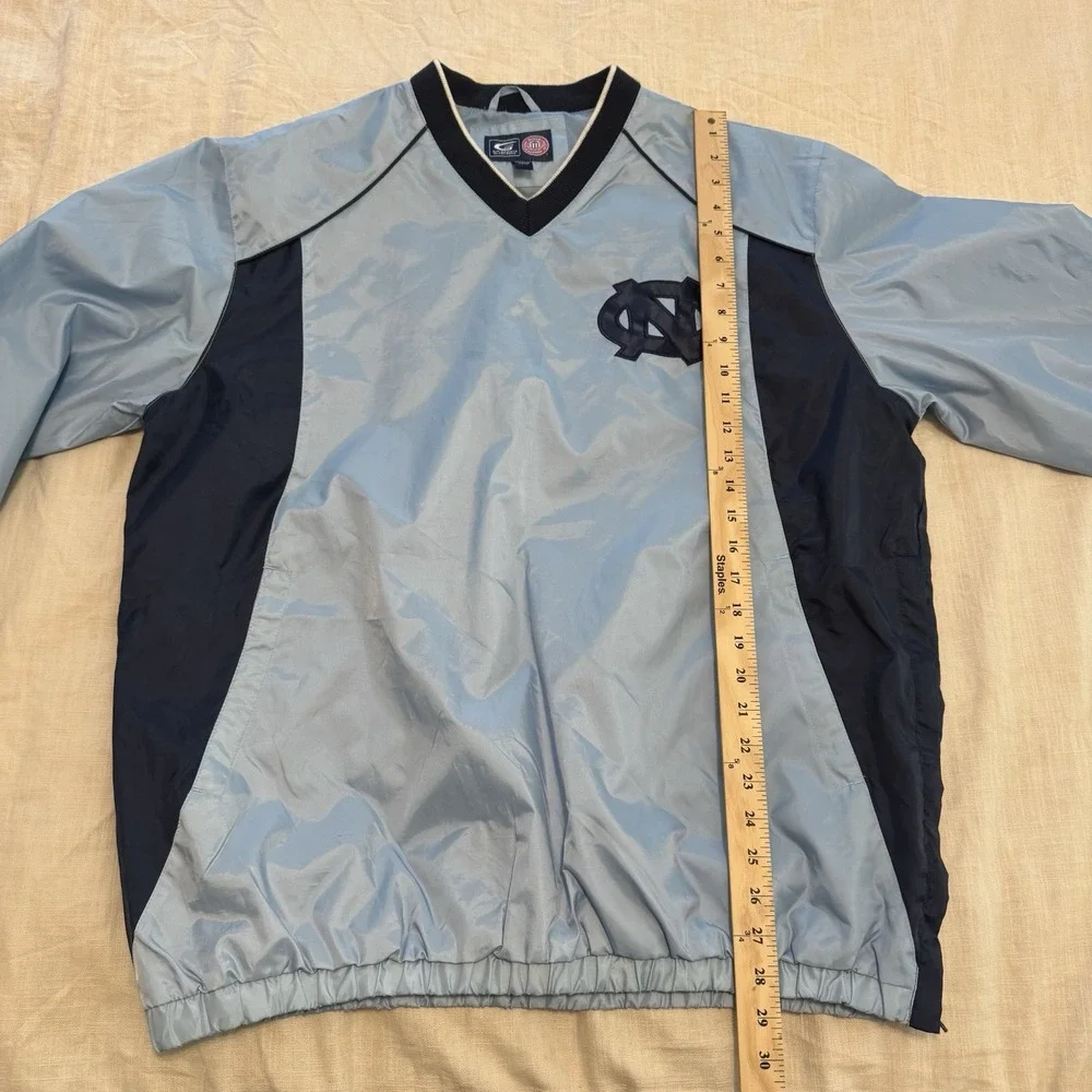 VTG North Carolina Tar Heels G-III Sports Jacket Large Spell Out Bottom‎ Zip 00s - Picture 2 of 7